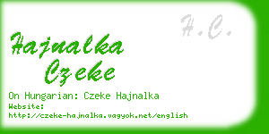 hajnalka czeke business card